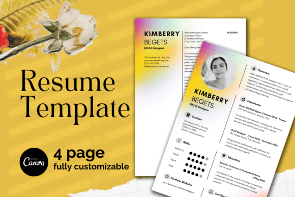 Download Modern Vibrant Resume Canva Template - Premium Resources